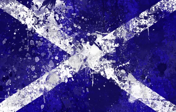 Картинка краски, Шотландия, флаг, Scotland, flag