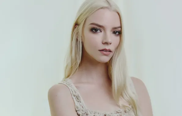 Фон, модель, портрет, актриса, блондинка, красотка, Аня Тейлор-Джой, Anya Taylor-Joy
