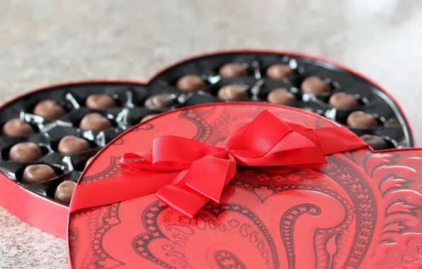 Фон, коробка, конфеты