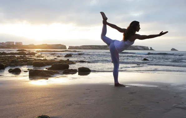 Картинка sunset, pose, yoga