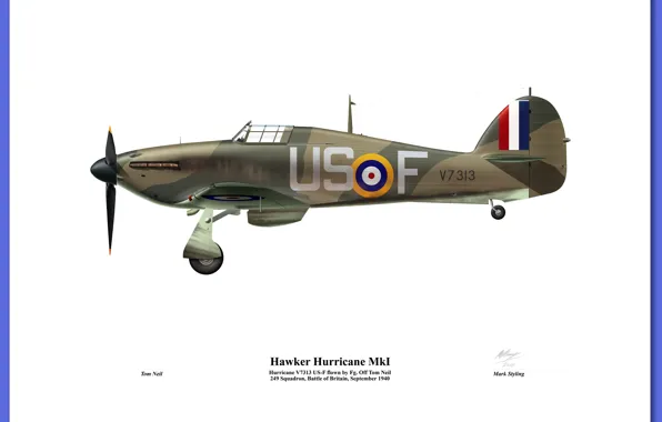 Картинка WW2, WWII, 151 squadron hurricane
