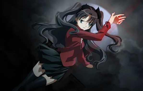 Девушка, магия, Рин, Судьба ночь схватки, Fate / Stay Night, Тосока Рин
