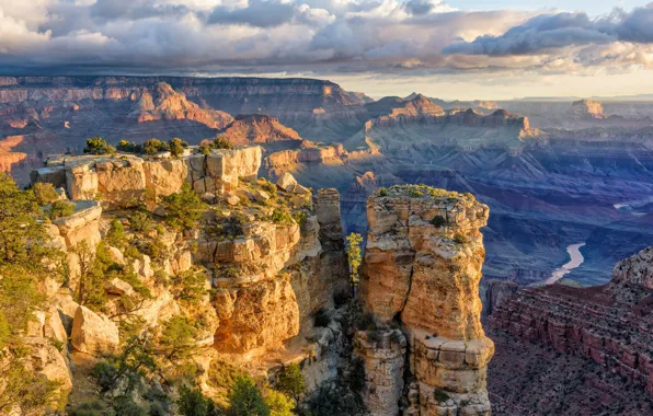 Скалы, каньон, Аризона, США, Grand Canyon