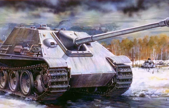 Картинка war, art, tank, ww2, panzer, german tank, panzerkampfwagen, panzer tank