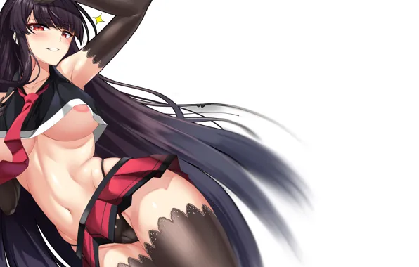 Hot, sexy, boobs, anime, breasts, babe, black hair, tummy
