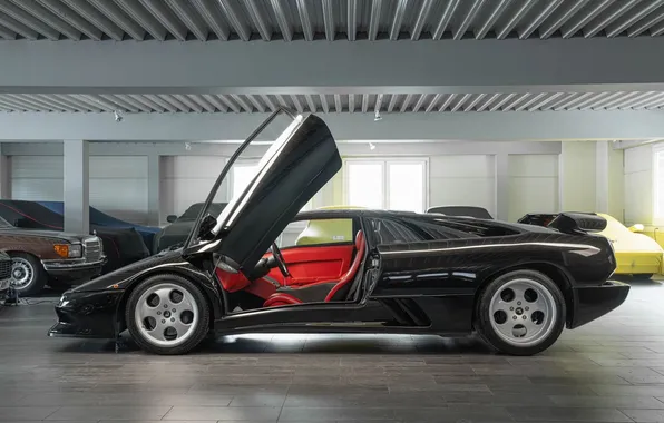 Lamborghini, black car, Lamborghini Diablo, Lamborghini Diablo SE30