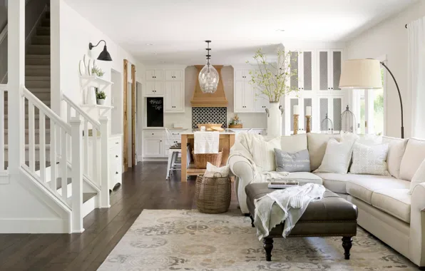 Дизайн, интерьер, кухня, гостиная, Modern French Country beautiful interior, design and styling, современный французский кантри …