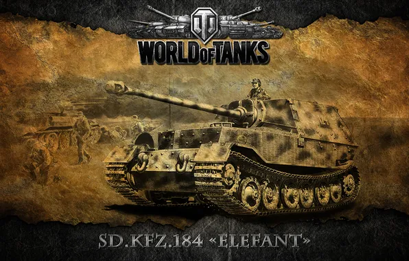 Картинка Германия, танки, WoT, World of Tanks, Ferdinand, ПТ-САУ, SD. KFZ. 184 Elefant