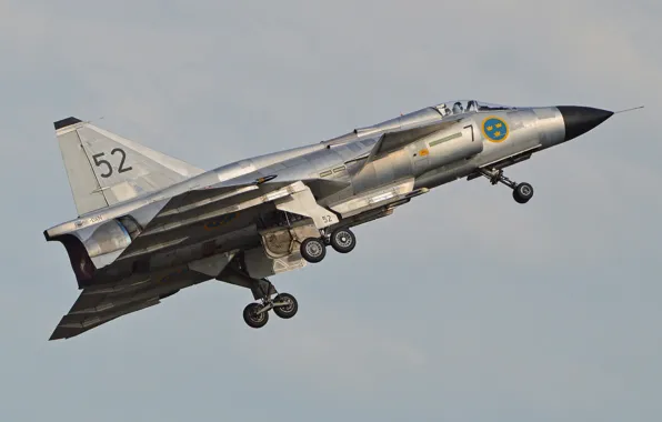 Истребитель, Взлет, Шасси, SAAB, ВВС Швеции, Saab 37 Viggen