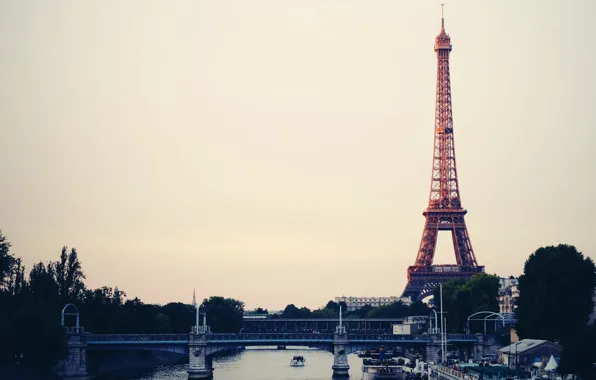 Картинка небо, city, город, эйфелева башня, париж, франция, paris, france