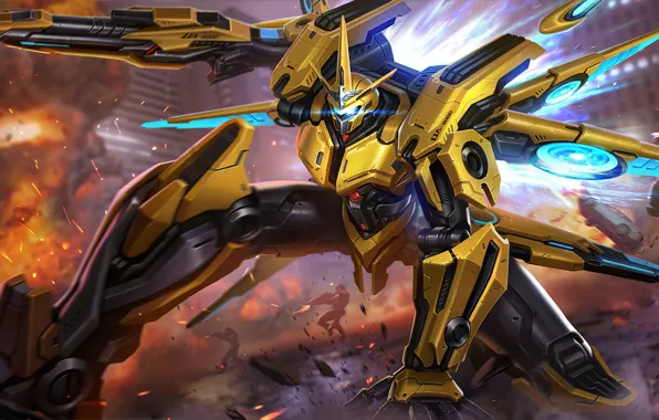 Желтый, робот, искры, Contra: Return