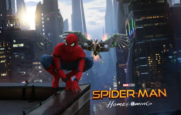New york, spider man, peter parker, vulture, tom holland, spider man: homecoming