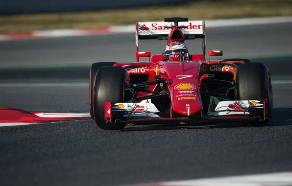 Картинка Ferrari, Formula 1, Spain, Kimi Raikkonen, 2015, Tests, SF15T