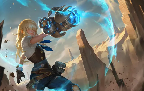Девушка, оружие, магия, фэнтези, Legends of Runeterra