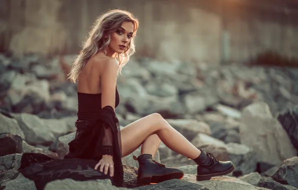 Картинка взгляд, девушка, поза