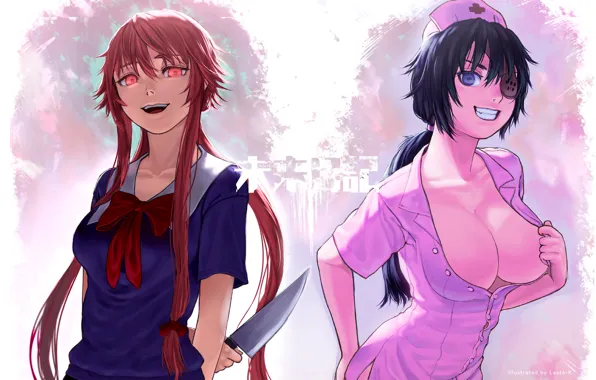 Mirai nikki, гасай юно, девятая, минене урю, дневник будщего