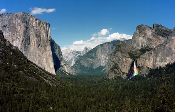 Картинка долина, Калифорния, California, Национальный парк Йосемити, Yosemite National Park, Sierra Nevada mountains