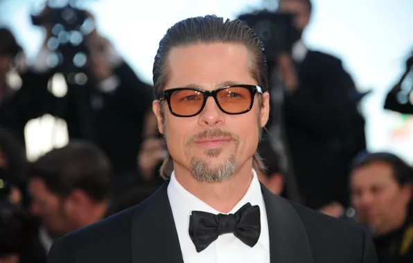 Очки, Brad Pitt, актёр, Бред Питт, бородка