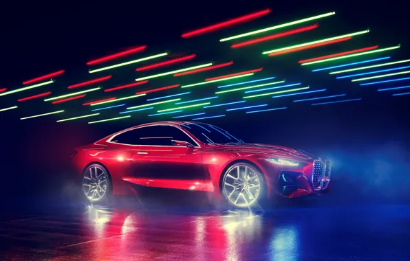 Concept, BMW, красная, rad, BMW Concept 4, BMW Concept