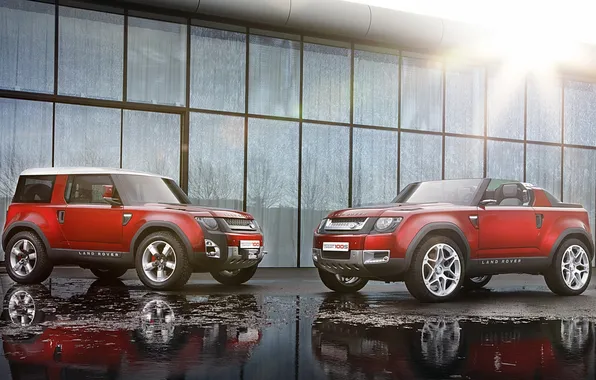 Картинка Concept, солнце, красный, спорт, лужа, концепт, sport, Land Rover