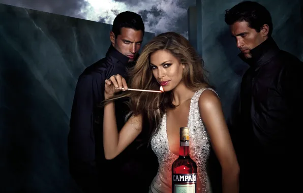 Eva mendes, dress, campari