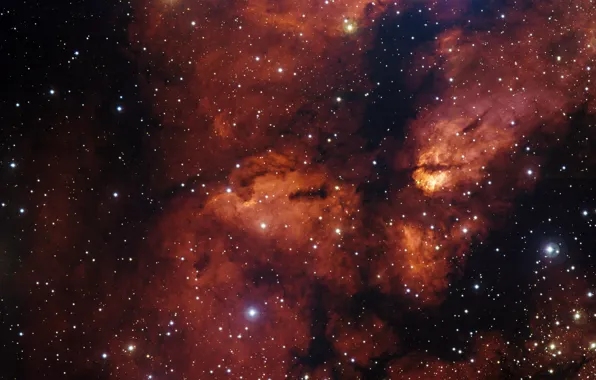 Космос, звезды, туманность, звёздное скопление, GUM 22, RCW 38