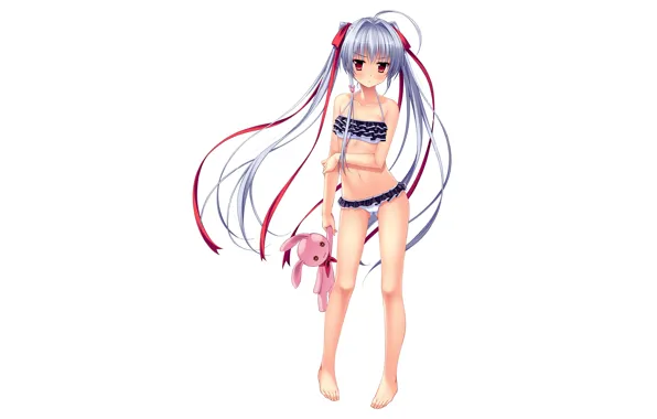 Girl, sexy, long hair, legs, anime, beautiful, twintails, red eyes