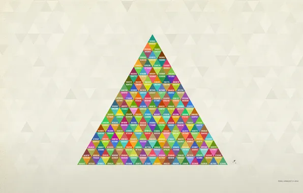 Цвета, дизайн, RGB, треугольник, pixel junglist