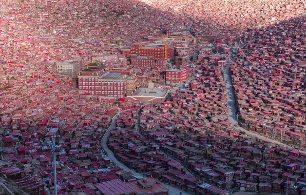 Картинка дома, Китай, Тибет, монастырь, Сычуань, Седа
