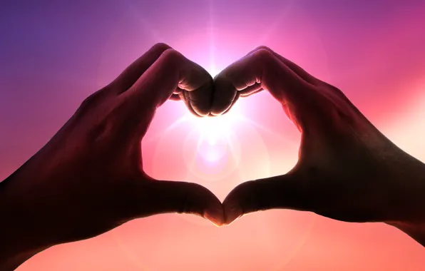 Love, hands, romance, shape, fingers