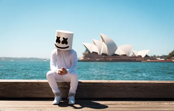 Море, вода, диджей, маршмэллоу, Marshmello