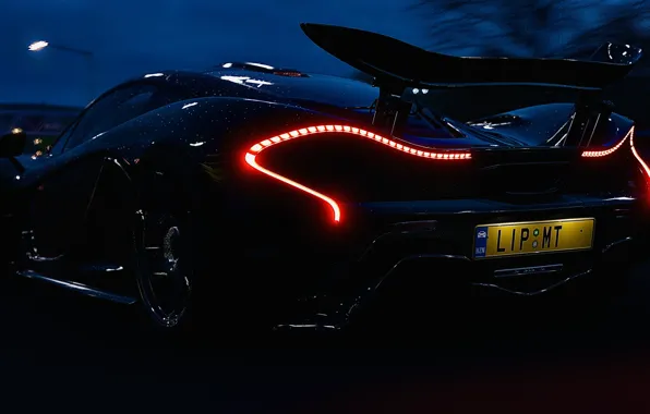 McLaren, HDR, Lights, Night, Game, McLaren P1, UHD, Raindrops