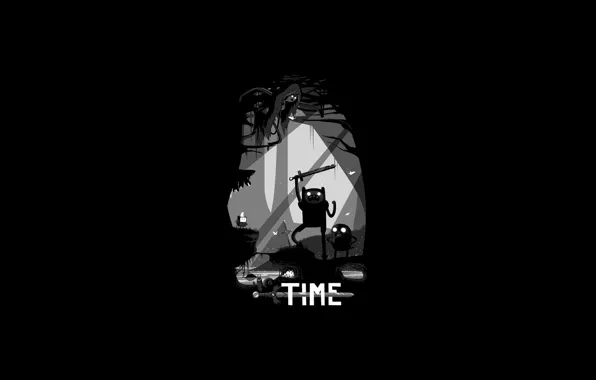 Картинка dark, Jake, Adventure Time, Finn