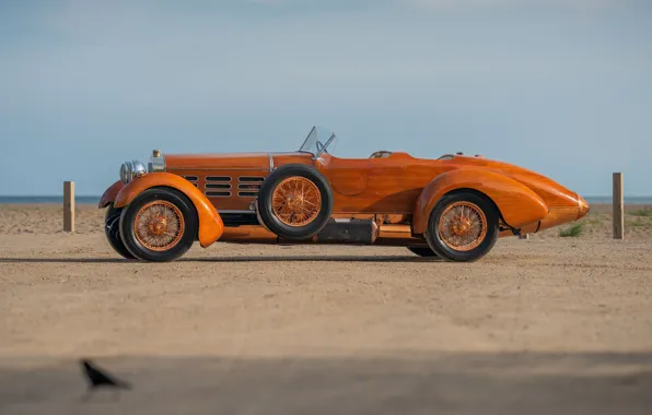 Ретро, Сбоку, Hispano-Suiza, 1924, Hispano-Suiza H6C Tulipwood Torpedo