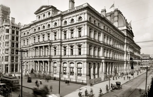 Дом, ретро, США, Филадельфия, почта, 1900-й год