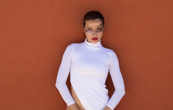Model, awesome, glasses, red lips, gorgeous, photoshoot, posing, beautiful face