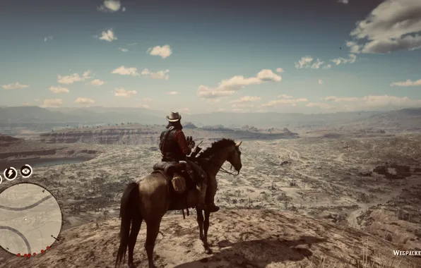 HDR, Sky, Horizon, Mexico, Game, Cloud, John Marston, Desert