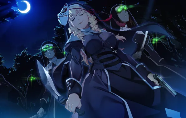 Ночь, девушки, балахоны, Grisaia: Phantom Trigger