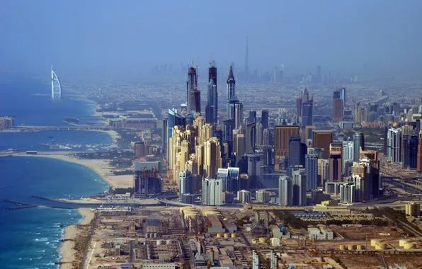 Картинка город, фото, небоскребы, Дубай, ОАЭ