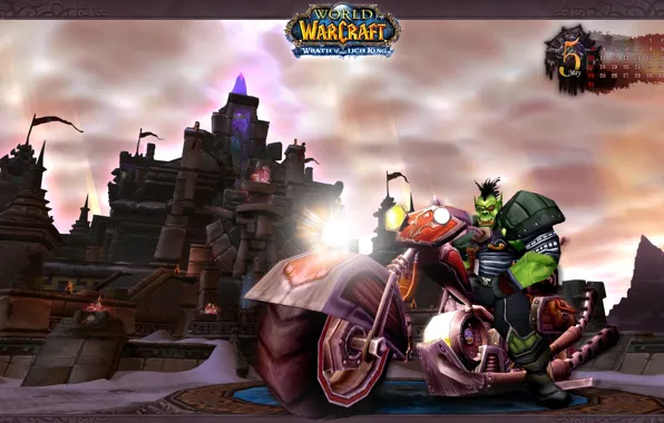 Rock, орк, wow, world of warcraft, ork, Орда, Horde, механоцикл
