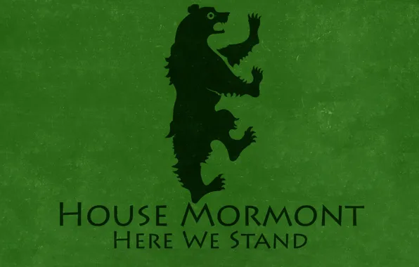 Картинка Game of Thrones, black bear, House Mormont, Here We Stand, A Song Fire and Ice, …