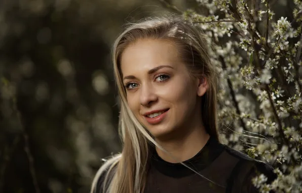 Взгляд, портрет, блондинка, Klaudia, Borodzicz Dariusz