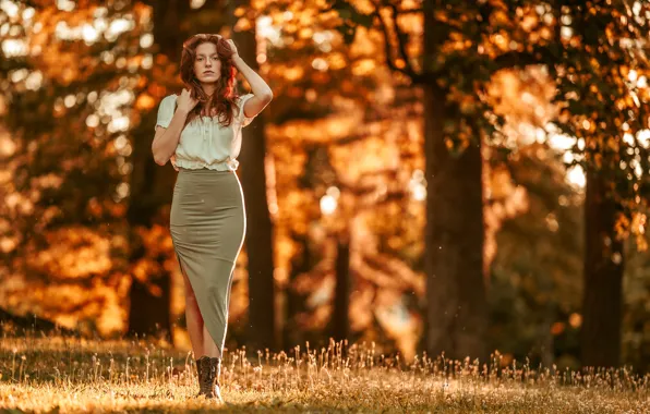 Картинка девушка, природа, фон