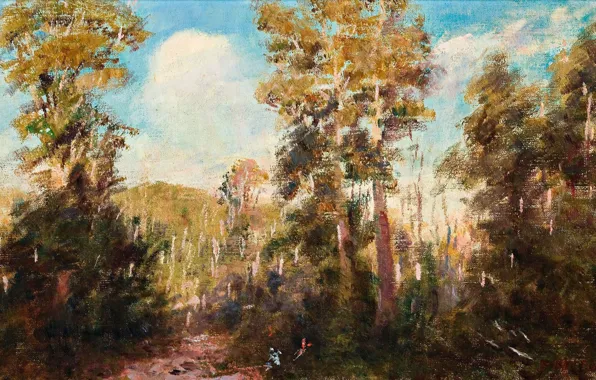 Пейзаж, картина, Frederick McCubbin, Фредерик Мак-Каббин, Кемпинг возле Нарбетонга
