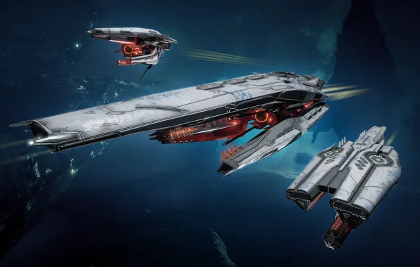Туманность, астероиды, Космос, space, руины, космический корабль, eve online, space ship