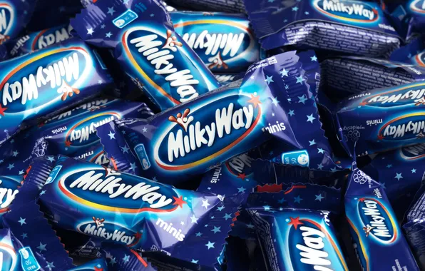 Обои, шоколад, конфеты, Milky Way