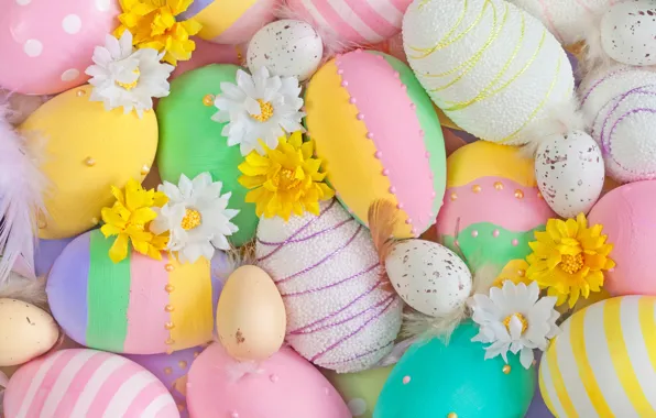 Цветы, яйца, пасха, Easter