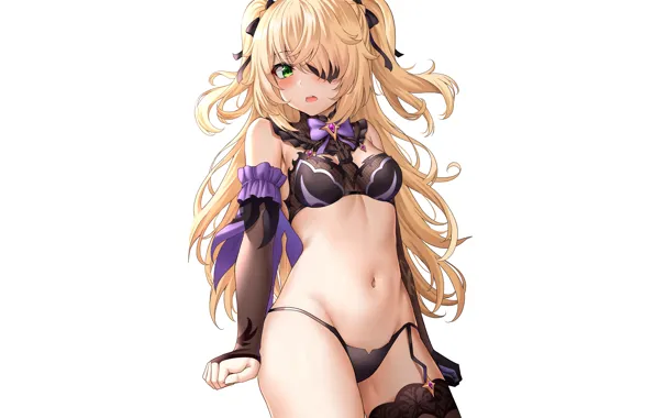 Girl, sexy, lingerie, pantsu, bra, cleavage, panties, thighhighs