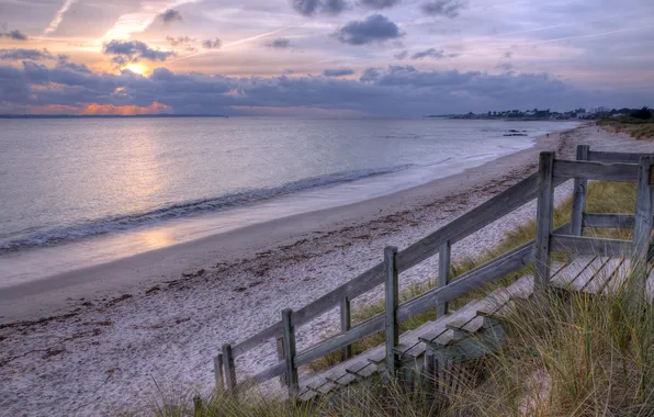 Море, пейзаж, закат