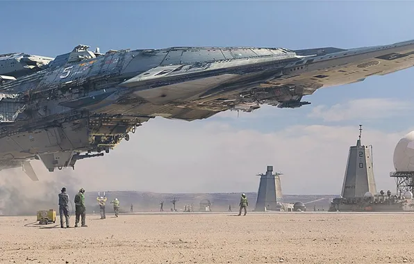 Корабль, сооружения, космопорт, персонал, Destroyer Landing
